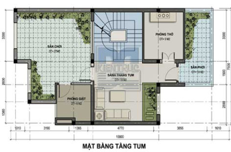 Biệt thự nhà vườn 150m2 với không gian xanh mát