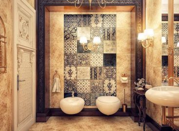 Phòng tắm lộng lẫy kết hợp giữa phong cách vintage và nét đẹp hiện đại