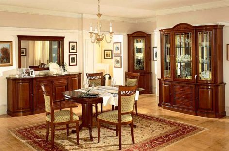 Thiết kế phòng khách và phòng ăn theo phong cách cổ điển sang trọng