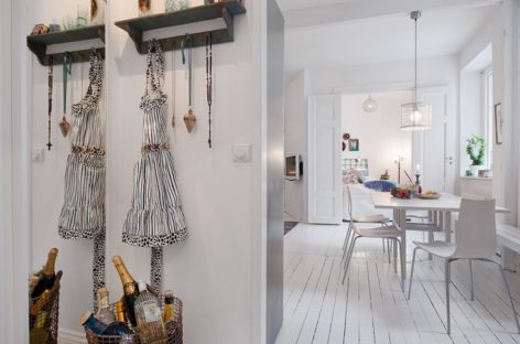 Khám phá căn hộ màu trắng ở Thụy Điển