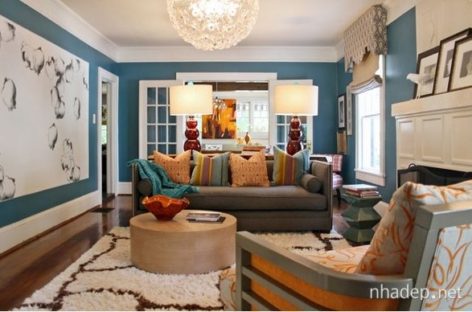 15 ý tưởng phối hợp màu sắc cho phòng khách của gia đình