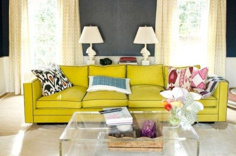 15 mẫu phòng khách trong gam màu vàng rực rỡ