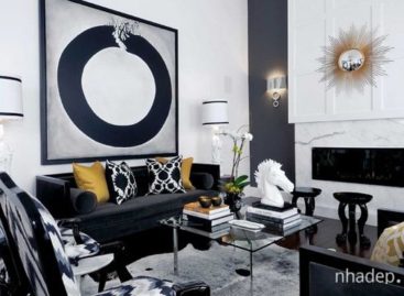15 mẫu phòng khách đẹp với gam màu đen