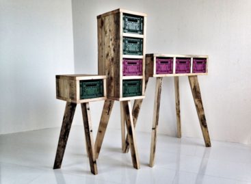 Chiếc hộp tái chế Futuristic Stiltboxes