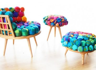 Bộ sưu tập ghế màu sắc từ vải vụn của Meb Rure