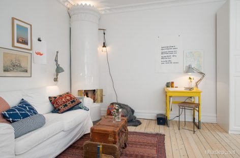 Thiết kế trẻ trung của một căn hộ nhỏ ở Gothenburg