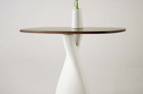 Thiết kế độc đáo kết hợp giữa chiếc bàn và bình hoa của Anna Strupinskaya