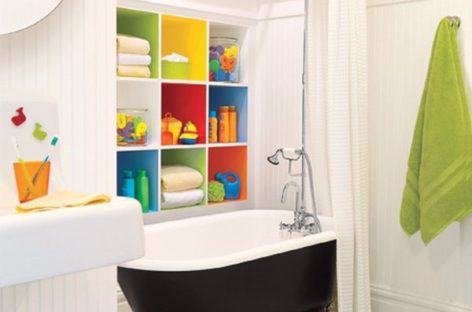 30 ý tưởng thiết kế phòng tắm tinh nghịch và nhiều màu sắc cho trẻ em