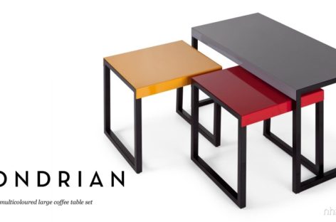 Bộ bàn cà phê Mondrian màu sắc