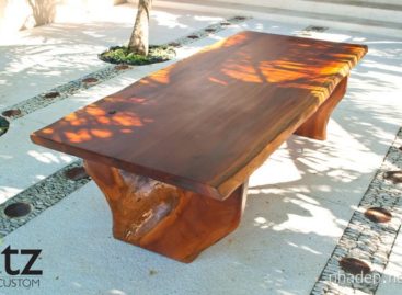 Thiết kế đẹp mắt của chiếc bàn làm từ gỗ tự nhiên Zapote