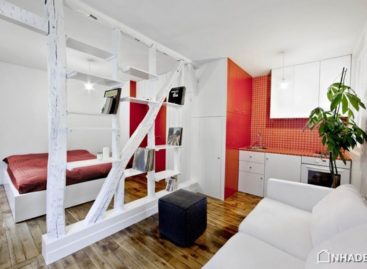 Ấn tượng với tông màu trắng & đỏ của căn hộ 25m2 tại Paris