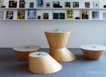 Bộ bàn ghế hình nón độc đáo của công ty Nuno Capa
