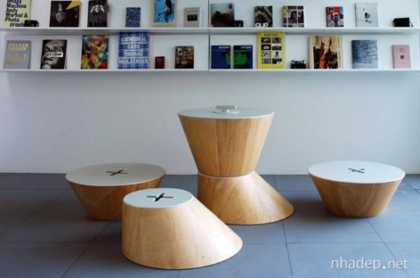 Bộ bàn ghế hình nón độc đáo của công ty Nuno Capa
