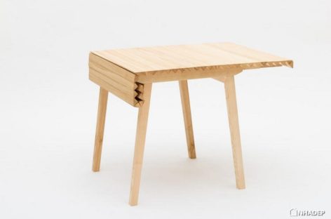 Tiết kiệm không gian với chiếc bàn xếp Wooden Cloth tiện dụng