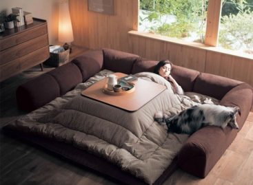 Chiếc giường kết hợp bàn sưởi Kotatsu Nhật Bản ấm áp