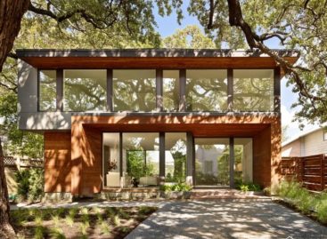 Ngắm nhìn ngôi nhà gỗ hiện đại trên đồi ở Austin, Texas