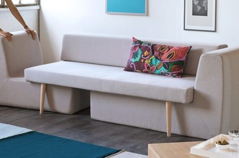 Bộ ghế sofa sang trọng với kết cấu ba trong một dành cho các căn hộ nhỏ