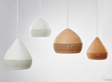 Bộ sưu tập đèn bằng gốm với cấu trúc tổ ong