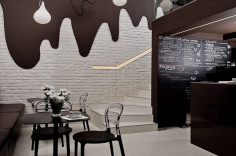 Thích thú với quán cà phê có tường sô-cô-la tan chảy ở Poland