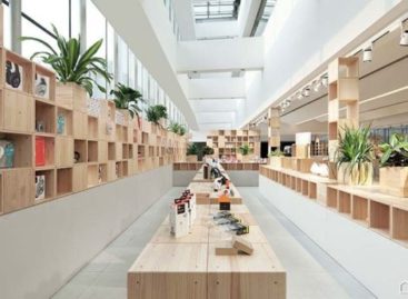 Độc đáo nột thất bằng gỗ của một cửa hàng công nghệ tại Trung Quốc